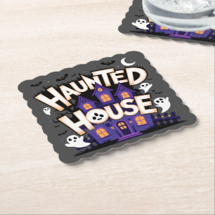 Dessous-de-verre En Papier Halloween - Maison Hantée