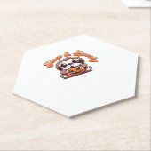 Dessous-de-verre En Papier Halloween Sloth Lent et Éffrayant mignonne Citroui (Incliné)