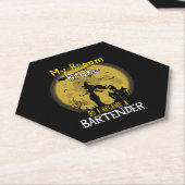 Dessous-de-verre En Papier Halloween sorcière barman (Incliné)