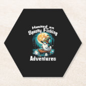 Dessous-de-verre En Papier Halloween T accroché à la pêche Éffrayante (Devant)