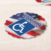 Dessous-de-verre En Papier Handicap Handicap Vétérinaire États-Unis (Incliné)