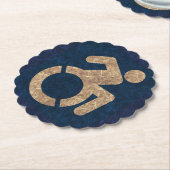 Dessous-de-verre En Papier Handicap Texté (Incliné)