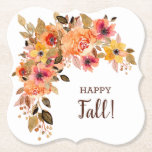 Dessous-de-verre En Papier Happy Automne Fleur Fleur Fleur Fleur Bracket<br><div class="desc">De belles feuilles d'automne et des swag fleuris sont présentés sur ces dessous de verre à thème d'automne. Cliquez sur Personnaliser pour modifier les polices,  les couleurs de police,  la couleur arrière - plan. CORRESPONDRE des articles dans notre magasin.</div>