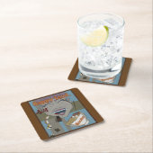 Dessous-de-verre en papier Happy food  (En situation)