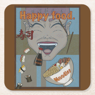 Dessous-de-verre en papier Happy food 