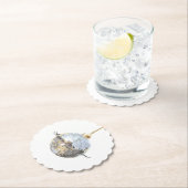 Dessous-de-verre En Papier Happy New Year Silver Ball (En situation)