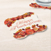 Dessous-de-verre En Papier Happy Thanksgiving (Incliné)