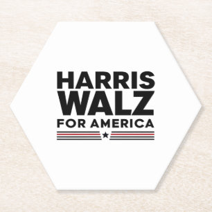 Dessous-de-verre En Papier harris walz pour l'amérique