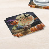 Dessous-de-verre En Papier Haunted House Halloween Dessous de verre (Incliné)