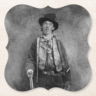 Dessous-de-verre En Papier Henry McCarty, Billy le Kid hors-la-loi du Vieux-O