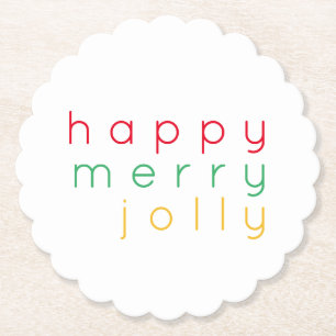 Dessous-de-verre En Papier HEUREUX JOLLY JOLLY Dessous de verre de papier ron