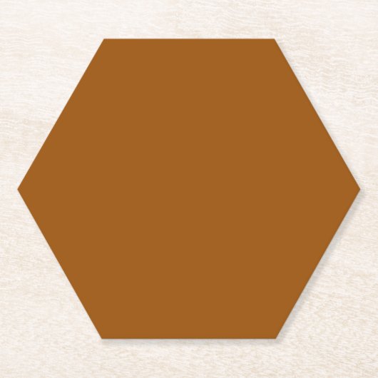 Dessous-de-verre En Papier Hexagon Brown (Devant)