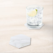 Dessous-de-verre En Papier Hexagon en pierre de marbre (En situation)