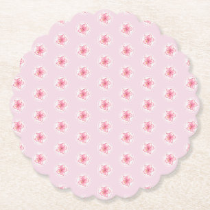 Dessous-de-verre En Papier Hibiscus & dentelle PINK