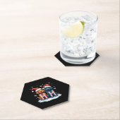 Dessous-de-verre En Papier Ho Ho Ho Great Pyrenees Dog Lover Christmas Santa (En situation)