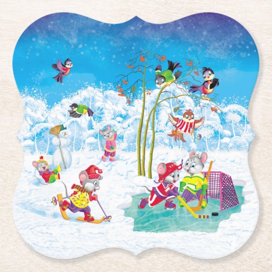 Dessous-de-verre En Papier hockey (Devant)