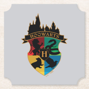 Dessous-de-verre En Papier HoGWARTS™ Castle Crest House Insigne de fierté