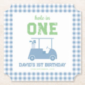 Dessous-de-verre En Papier Hole in One Par Tee Boy 1st Birthday (Devant)