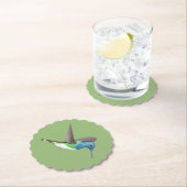 Dessous-de-verre En Papier Hovering Jacobin Hummingbird - transparent. (En situation)