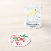 Dessous-de-verre En Papier Humour de Noël Jolly AF (En situation)