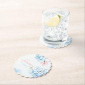 Dessous-de-verre En Papier Hydrangeas Fleur Pastel (En situation)