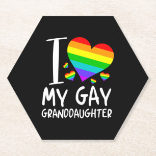 Dessous-de-verre En Papier I Love My Gay Grandgirl Lgbt Mois Famille