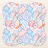 Dessous-de-verre En Papier Icône Voyage (Devant)