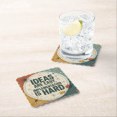 Dessous-de-verre En Papier Ideas Are Easy. Implementation Is Hard (En situation)