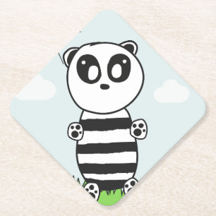 Dessous-de-verre En Papier Illustration de Panda Mignon