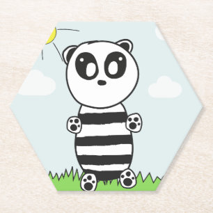 Dessous-de-verre En Papier Illustration de Panda Mignon