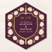 Dessous-de-verre En Papier Imaginaire médiéval de l'épée et du bouclier Maria (Devant)