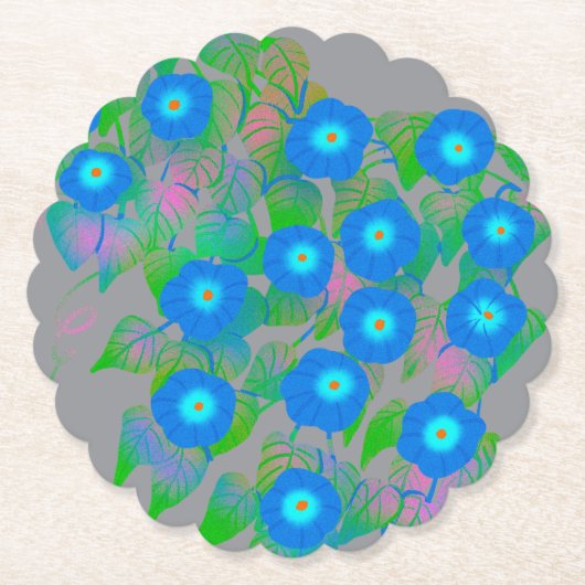 Dessous-de-verre En Papier Impression de fleurs pour le printemps et l'été (Devant)