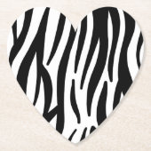 Dessous-de-verre En Papier imprimé zèbre noir blanc (Devant)