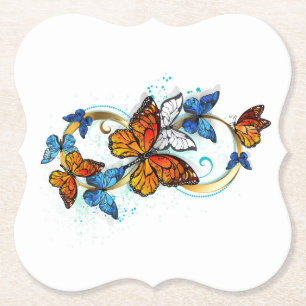 Dessous-de-verre En Papier Infinité de papillons monarques