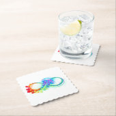 Dessous-de-verre En Papier Infinity avec Rainbow Jellyfish (En situation)