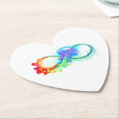 Dessous-de-verre En Papier Infinity avec Rainbow Jellyfish (Incliné)