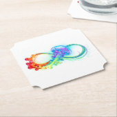 Dessous-de-verre En Papier Infinity avec Rainbow Jellyfish (Incliné)