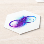 Dessous-de-verre En Papier Infinity with purple feather (Incliné)