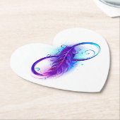 Dessous-de-verre En Papier Infinity with purple feather (Incliné)