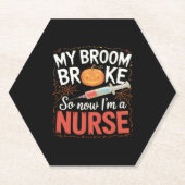 Dessous-de-verre En Papier Infirmière Drôle Halloween Infirmière Essentiel T- (Devant)