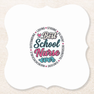 Dessous-de-verre En Papier Infirmière scolaire Ever Vintage Gravure Shirt Des