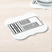 Dessous-de-verre En Papier Initiales minimes modernes et logo de nom (Incliné)