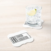 Dessous-de-verre En Papier Initiales minimes modernes et logo de nom (En situation)