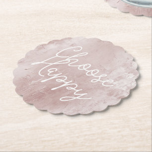 Dessous-de-verre En Papier Inspirationnel Happy Chic Dusty Rose rose pâle