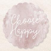 Dessous-de-verre En Papier Inspirationnel Happy Chic Dusty Rose rose pâle (Devant)