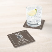 Dessous-de-verre En Papier Instructions WiFi avec code QR (En situation)