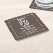 Dessous-de-verre En Papier Instructions WiFi avec code QR (Incliné)