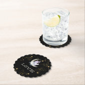 Dessous-de-verre En Papier ~* INTENTION LOVE Gold Celestial Crystal Moon (En situation)