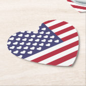 DESSOUS-DE-VERRE EN PAPIER J'AIME LES ÉTATS-UNIS D'AMÉRIQUE (Incliné)