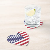 DESSOUS-DE-VERRE EN PAPIER J'AIME LES ÉTATS-UNIS D'AMÉRIQUE (En situation)